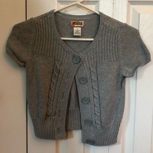 Gray Cropped Sweater - Mudd